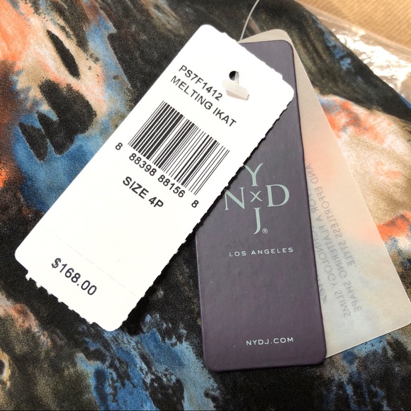 SALE❗️NYDJ JEMMA Melting Ikat Long Sleeve Dress 4P - Picture 7 of 16